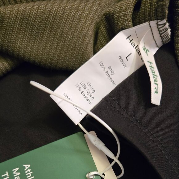 Halara High Waisted 2-in-1 A Line Mini Corduroy Casual Skirt- Olive - Picture 5 of 6